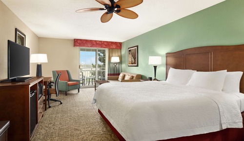 Standard One King and One Sofa Bed Partial Ocean View