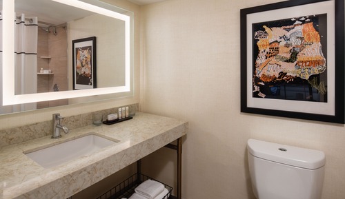Suite, 1 King Bed, Accessible, Corner (Roll-In Shower)