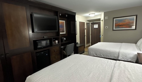 Room, Multiple Beds, Refrigerator & Microwave