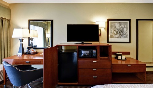 Room, 1 King Bed with Sofa bed, Refrigerator & Microwave