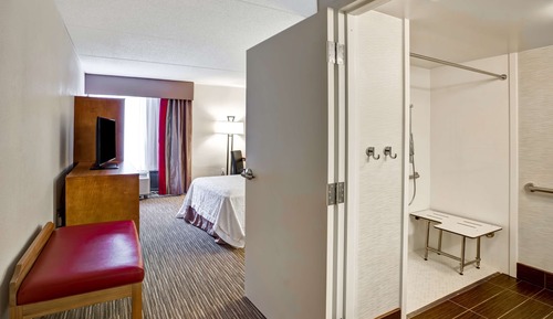 Room, 1 Double Bed, Accessible, Non Smoking (Roll-in Shower, Fridge & Microwave)