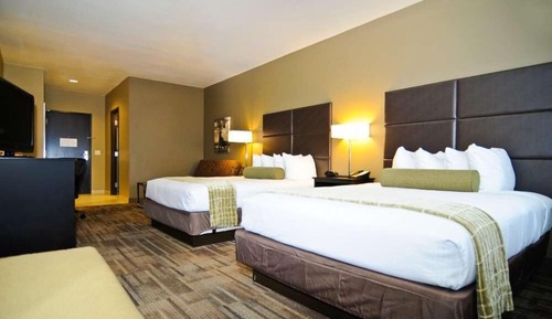 Standard Room, 2 Queen Beds, Non Smoking, Refrigerator & Microwave