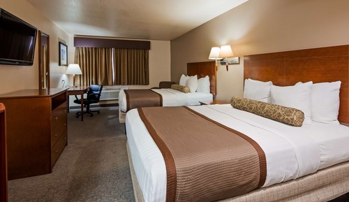 Standard Room, 2 Queen Beds, Non Smoking, Refrigerator & Microwave
