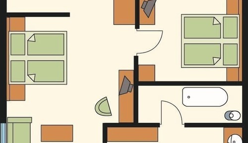 Attic room without balcony