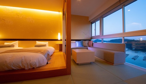 Sakura Twin Room, 12 tatami mats, Ocean View