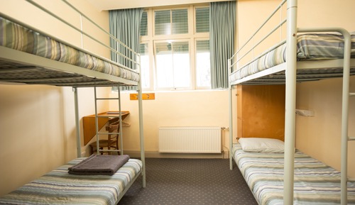 Bed in 4-Bed Male Dormitory with Shared Bathroom