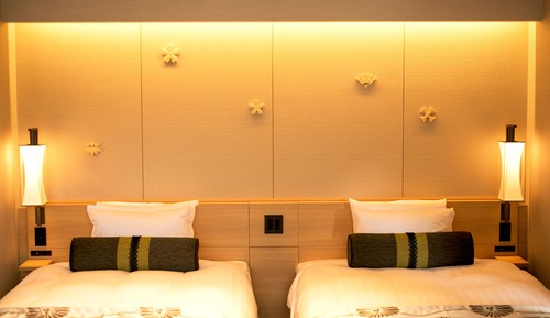 HATSUNE Premium, Twin Room with Open-Air Bath, Non Smoking