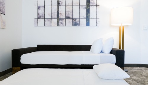 Suite, 1 King Bed with Sofa bed (Mobility/Hearing Access, Roll-In Shwr)