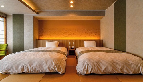 Modern Japanese Twin Room with Double Beds - 2 Beds, 44sqm, Non Smoking