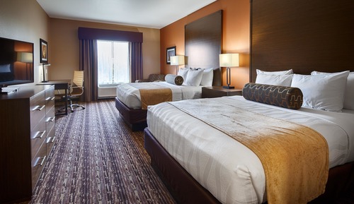 Standard Room, 2 Queen Beds, Non Smoking, Refrigerator & Microwave