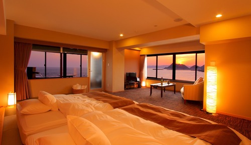 Japanese Western style room with semi open-air bath "Shiosai no Hana", Smoking