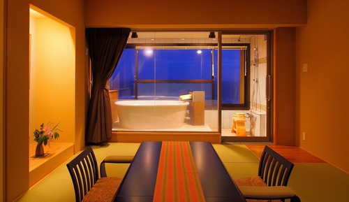 Japanese-style room with semi open-air bath "Hanzo", Non Smoking