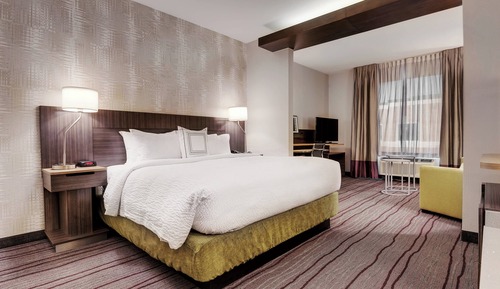 Suite, 1 King Bed with Sofa bed (Hearing Accessible)