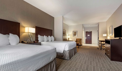 Standard Room, 2 Queen Beds, Non Smoking, Refrigerator & Microwave