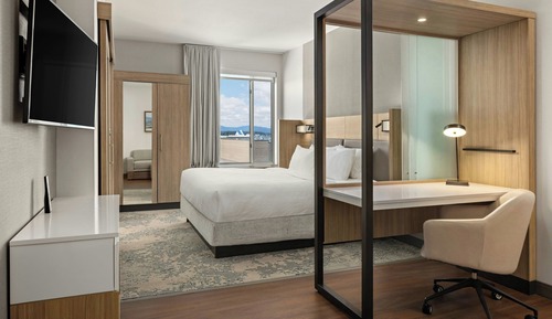 Suite, 1 King Bed with Sofa bed (Hearing Accessible)