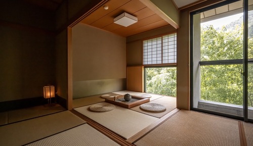 Japanese Room (12.5 Tatami Mat) with Fireplace