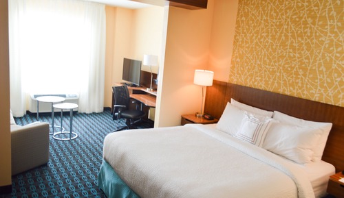 Suite, 1 King Bed with Sofa bed (Mobility/Hearing Access, Roll-In Shwr)
