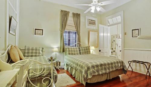 Room with Queen and Single Bed and Stall Shower