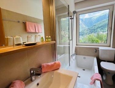 One-Bedroom Apartment with Balcony and Mountain View  