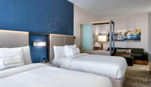 Suite with Two Queen Beds, Sofa Bed and mountain View