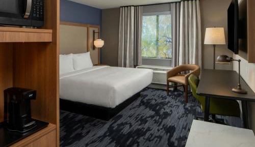 King Room with Sofa Bed and City View - Mobility and Hearing Accessible with Roll-in Shower