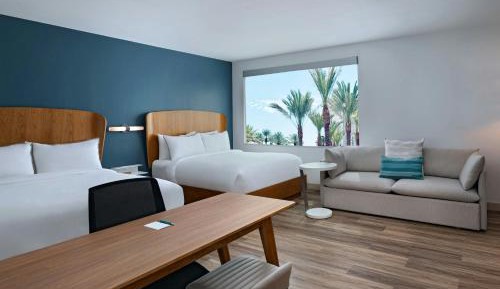 Studio with Two Queen Beds and City View