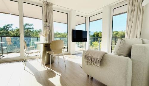 Deluxe One-Bedroom Apartment with Harbor View