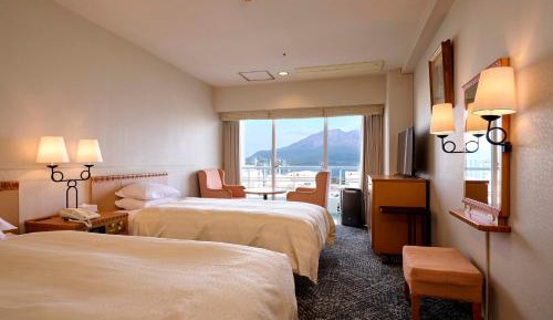 Twin Room with Sakurajima View - High Floor - Non-Smoking