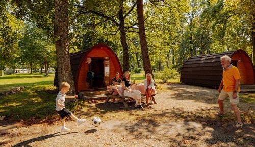Family Wood Lodge with shared bathroom 