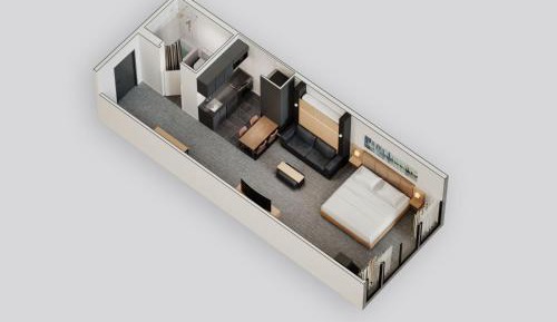 Loft, 1 King, Alternate bed: Murphy/wall bed, Full kitchen