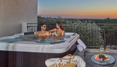 Amethyst Suite with Spa Bath, Balcony & Pool View