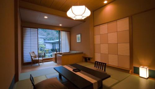 Japanese-style room with a seasonal Kaiseki dinner and Japanese breakfast