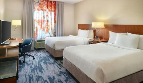 Queen Room with Two Queen Beds and Roll-in Shower - Mobility and Hearing Accessible