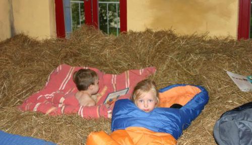 Sleeping Bag in Hayloft