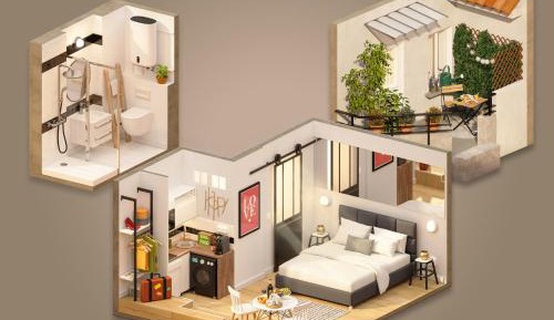Studio with Balcony