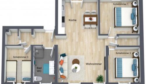 Three-Bedroom Apartment Suite