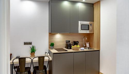 Medium Studio with Kitchenette and Separate Living Area