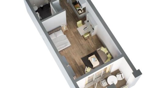 Studio with Balcony