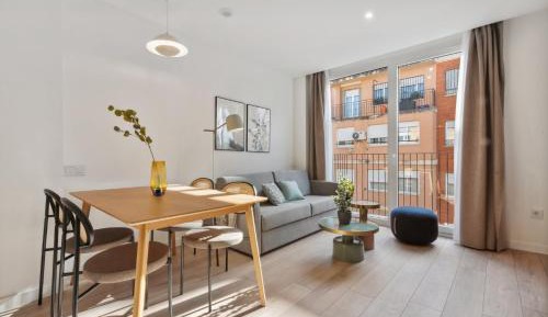 Studio with sofa bed and balcony