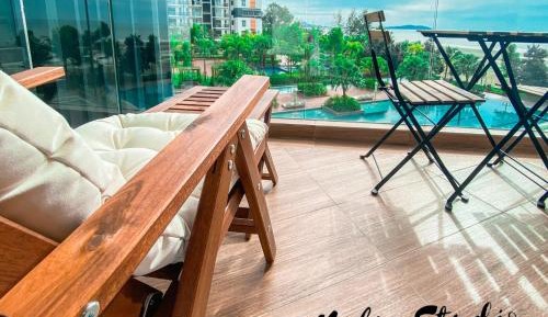 Studio with Pool View