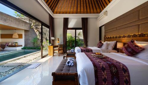 One-Bedroom Private Pool Twin Bed Villa With Hot Tub