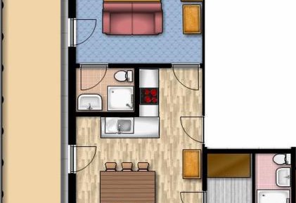 Two-Bedroom Apartment with Balcony