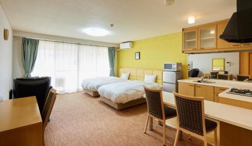 60m2 Western Japanese room with 2 Single Beds - No pets