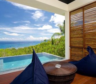 Blue Villa with Private Pool & Sea View
