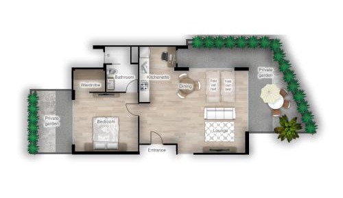 Apartment with Garden View