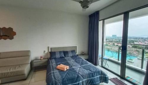 Studio with Pool View