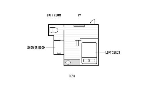 Standard Double Room with Two Double Beds - No Cleaning for Consecutive Night Stays