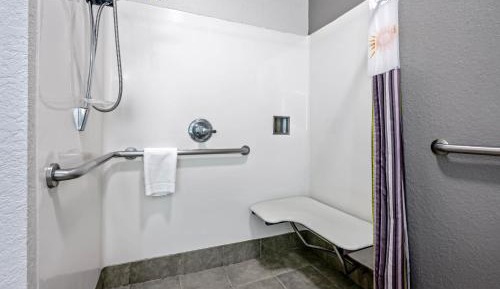 Queen Room with Roll-in Shower and Forest View - Mobility/Hearing Accessible - Non-Smoking