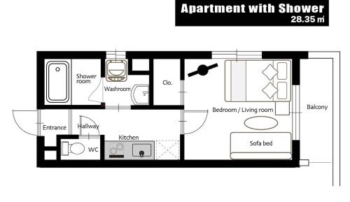 Apartment with Balcony