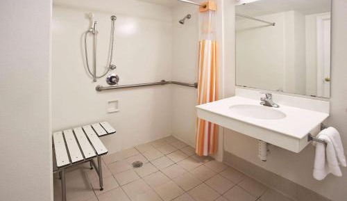 Double Room with Two Double Beds and Roll-In Shower - Mobility Access/Non-Smoking